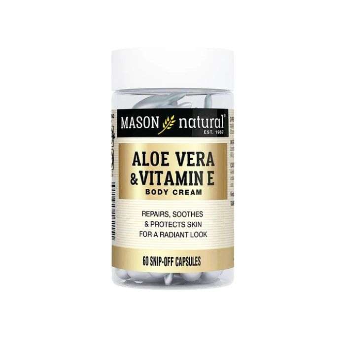 MASON NATURAL ALOE VERA ET VITAMINE E CREME CORPS 60 SNIP OFF CAPSULES