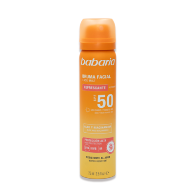 BABARIA BRUME FACIALE RAFRAICHISSANTE SPF 50 75 ML