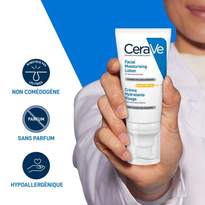 CERAVE OFFRE BLACK FRIDAY CREME HYDRATANTE VISAGE SPF 50 52 ML + 4 FORMATS VOYAGE OFFERTS