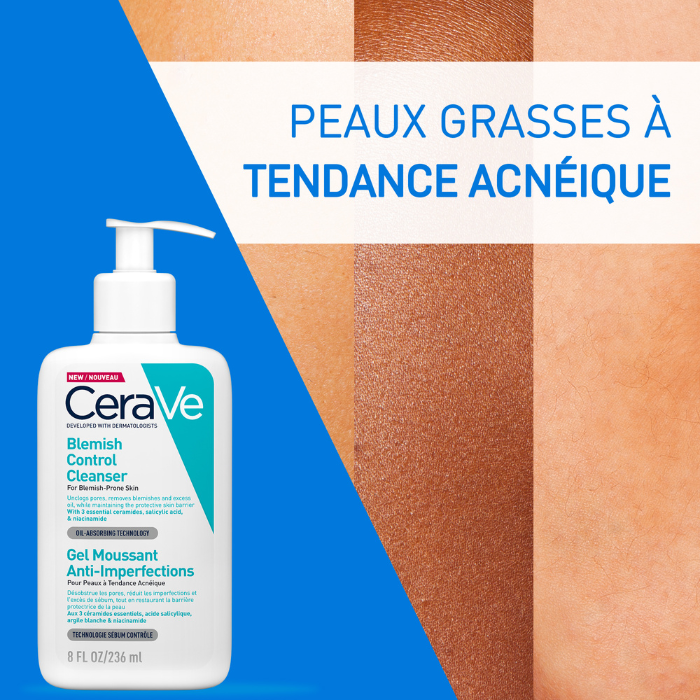 CERAVE GEL MOUSSANT ANTI IMPERFECTIONS 236 ML+ GEL BLEMISH 3ML OFFERT