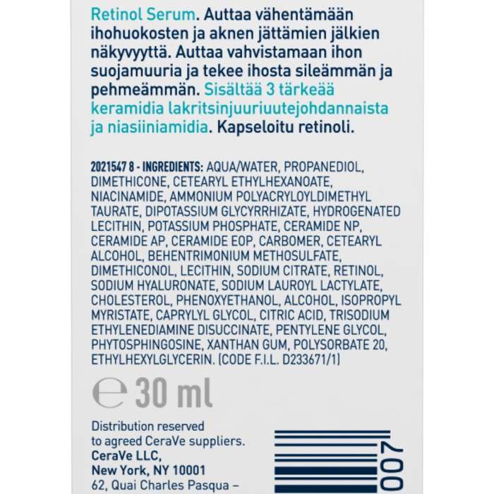 CERAVE SERUM RESURFACANT AU RETINOL 30 ML