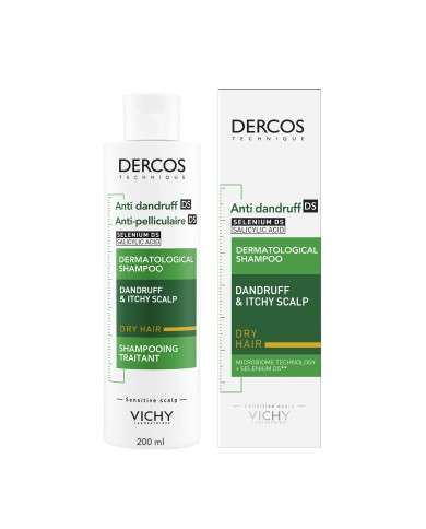 VICHY DERCOS SHAMPOING ANTI PELLICULAIRE DS CHEVEUX SECS 200 ML