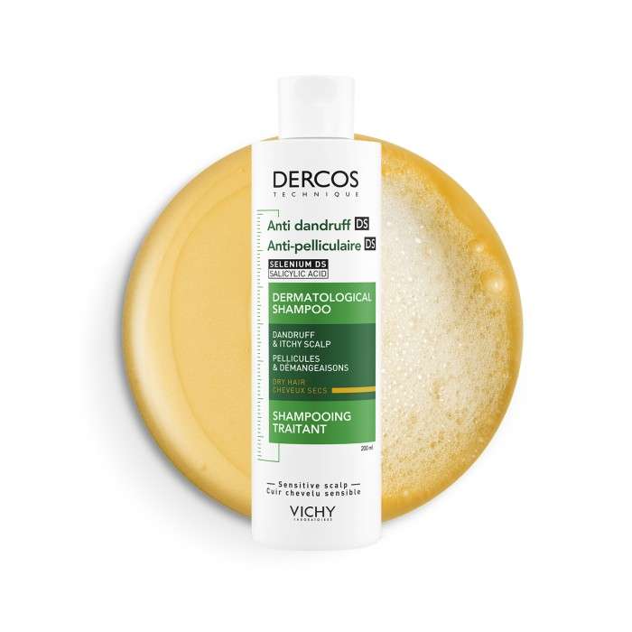 VICHY DERCOS SHAMPOING ANTI PELLICULAIRE DS CHEVEUX SECS 200 ML