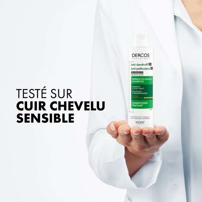 VICHY DERCOS SHAMPOING ANTI PELLICULAIRE DS CHEVEUX SECS 200 ML
