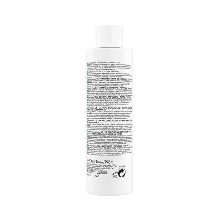 VICHY DERCOS SHAMPOING ANTI PELLICULAIRE CHEVEUX NORMAUX A GRAS 200 ML