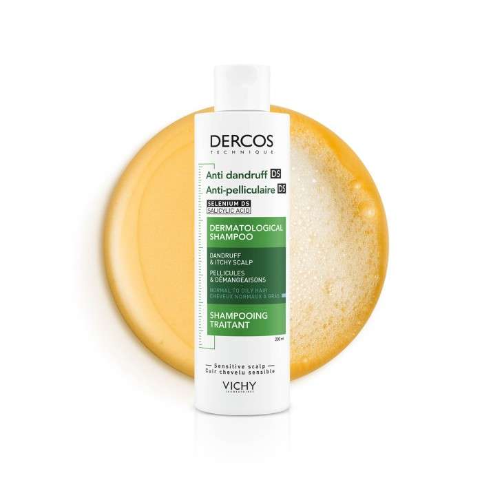 VICHY DERCOS SHAMPOING ANTI PELLICULAIRE CHEVEUX NORMAUX A GRAS 200 ML