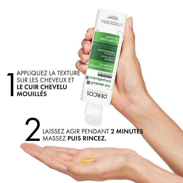 VICHY DERCOS SHAMPOING ANTI PELLICULAIRE CHEVEUX NORMAUX A GRAS 200 ML