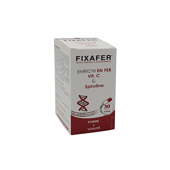 FIXAFER : Fer & vitamine c 30 gélules