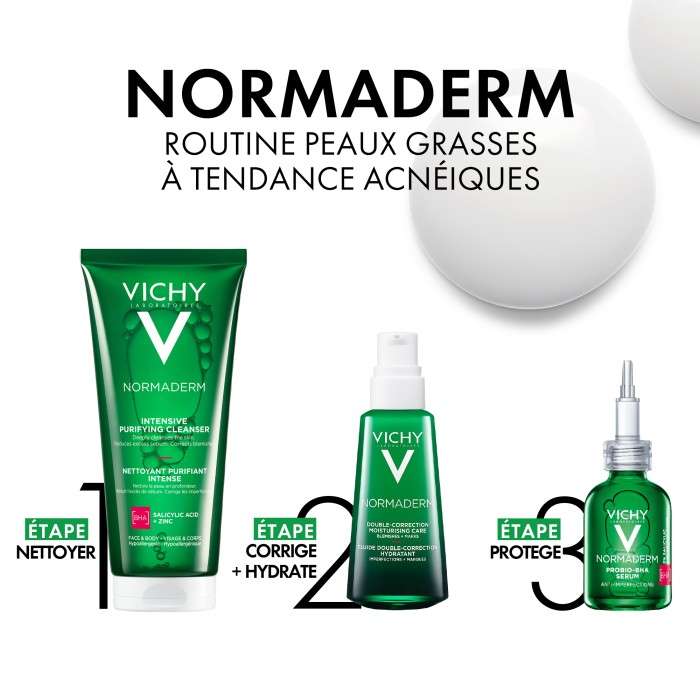 VICHY NORMADERM GEL PURIFIANT INTENSE PEAU GRASSE ET ACNEIQUE 200 ML