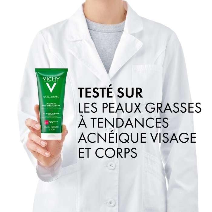 VICHY NORMADERM GEL PURIFIANT INTENSE PEAU GRASSE ET ACNEIQUE 200 ML