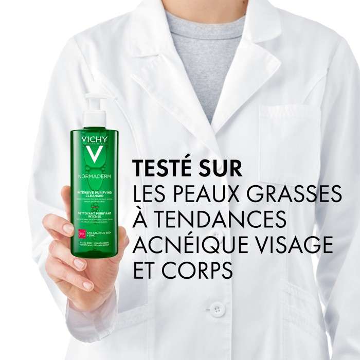 VICHY NORMADERM GEL PURIFIANT INTENSE PEAU GRASSE ET ACNEIQUE 400 ML