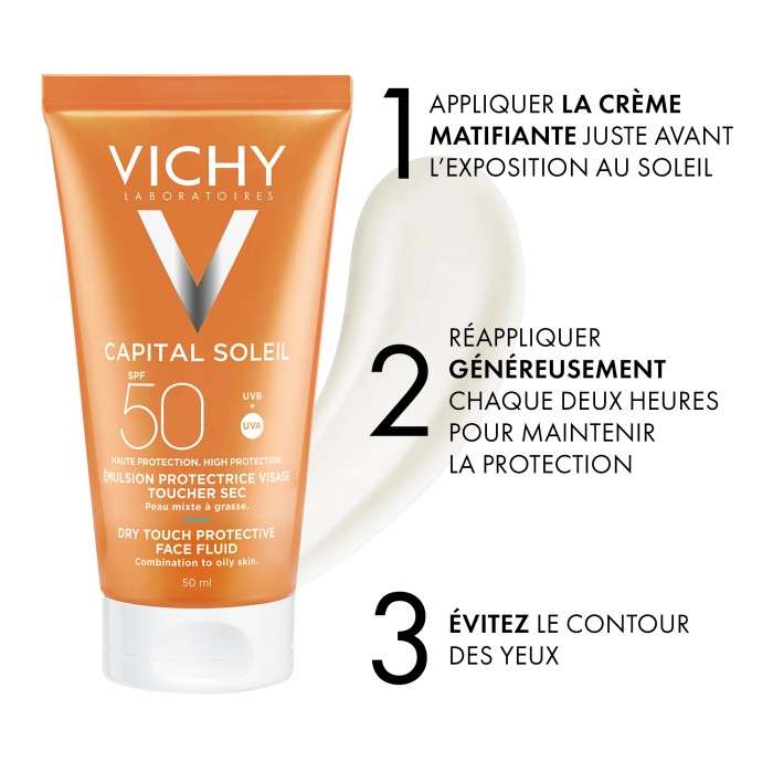 VICHY CAPITAL SOLEIL BB CREME ANTI-BRILLANCE TEINTEE TOUCHER SEC 50 ML