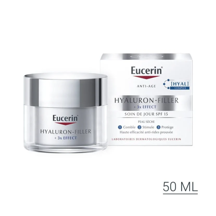 EUCERIN HYALURON FILLER 3* EFFECT SOIN DE JOUR SPF 15 PEAU SECHE 50ML