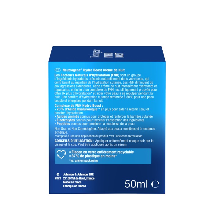 NEUTROGENA HYDRO BOOST CREME DE NUIT TOUS TYPES DE PEAUX 50ML