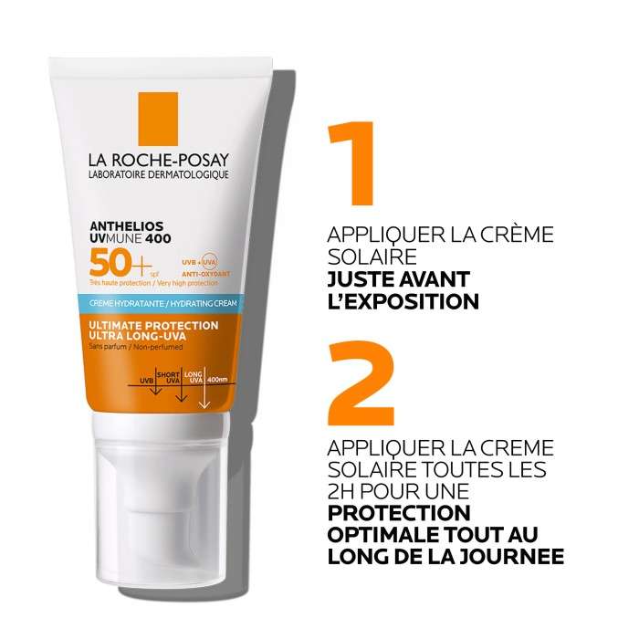 LA ROCHE POSAY OFFRE ANTHELIOS UVMUNE 400 CREME HYDRATANTE SPF 50+ INVISIBLE 50 ML + EAU THERMALE 50ML OFFERT