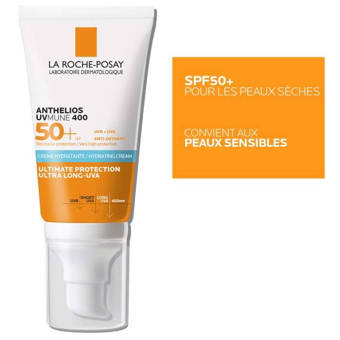 LA ROCHE POSAY OFFRE ANTHELIOS UVMUNE 400 CREME HYDRATANTE SPF 50+ INVISIBLE 50 ML + EAU THERMALE 50ML OFFERT