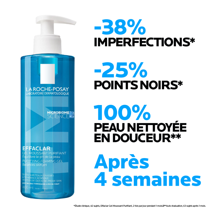 LA ROCHE POSAY EFFACLAR GEL MOUSSANT PURIFIANT PEAUX SENSIBLES GRASSES 400 ML