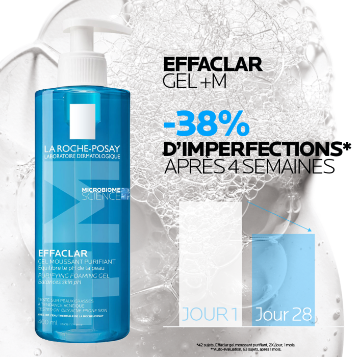 LA ROCHE POSAY EFFACLAR GEL MOUSSANT PURIFIANT PEAUX SENSIBLES GRASSES 400 ML