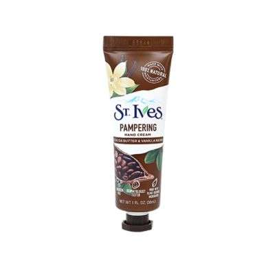 ST IVES CREME MAINS PAMPERING BEURRE DE CACAO ET GOUSSE DE VANILLE 30ML