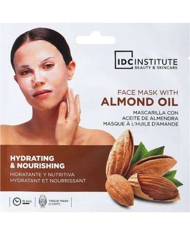 IDC INSTITUTE MASQUE TISSUE HYDRATANT VISAGE A L'HUILE D'AMANDE 1 UNITE REF 3092