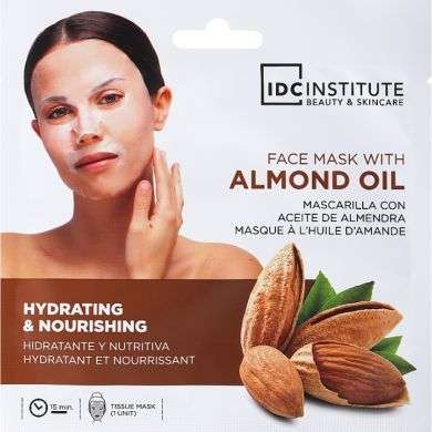 IDC INSTITUTE MASQUE TISSUE VISAGE A L'HUILE D'AMANDE 1 UNITE
