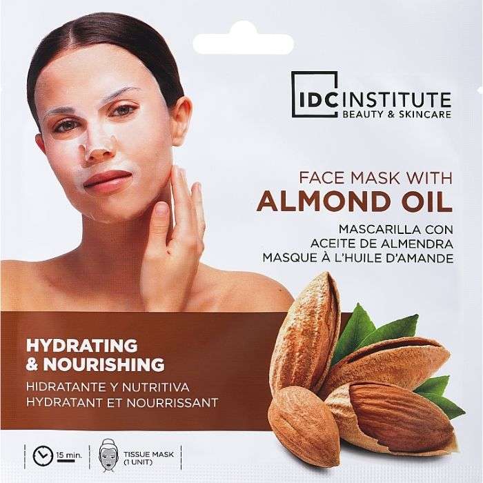 IDC INSTITUTE MASQUE TISSUE VISAGE A L'HUILE D'AMANDE 1 UNITE