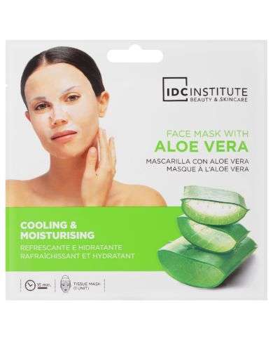 IDC INSTITUTE MASQUE TISSU RAFRAICHISSANT VISAGE ALOE VERA 1 UNITE REF 5872