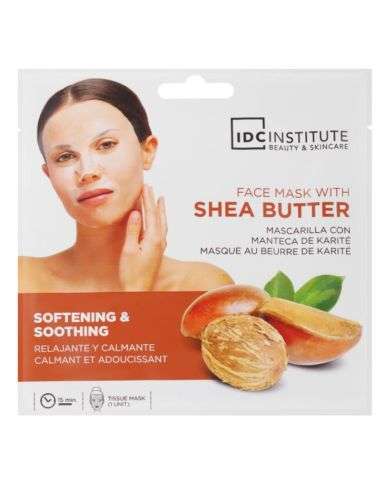 IDC INSTITUTE MASQUE TISSU ADOUCISSANT VISAGE AU BEURRE DE KARITE 1 UNITE REF 3091