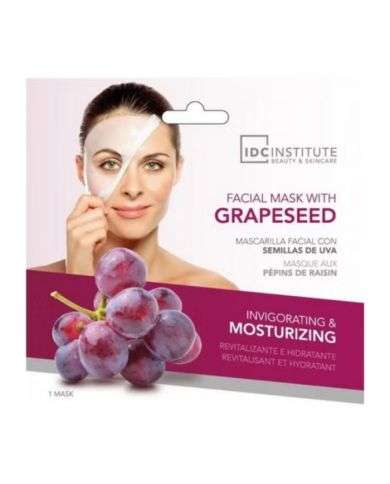 IDC INSTITUTE MASQUE TISSU REVITALISANT VISAGE AU PEPINS DE RAISIN 1 UNITE REF 5889