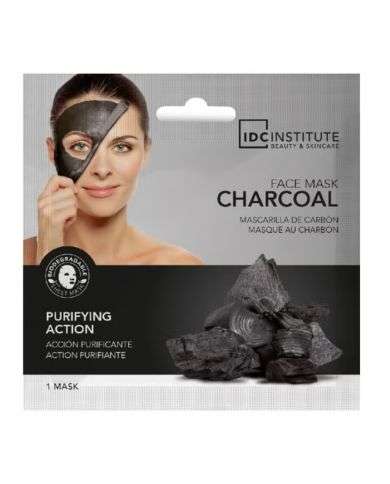 IDC INSTITUTE MASQUE TISSU PURIFIANT DETOXIFIANT DE SOINS NOIR CHARBON 1 UNITE REF 3424