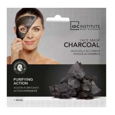 IDC INSTITUTE MASQUE TISSU PURIFIANT DETOXIFIANT DE SOINS NOIR CHARBON 1 UNITE
