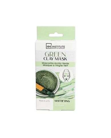 IDC INSTITUTE MASQUE MATIFIANT ARGILE VERT PACK DE 3 REF 90105