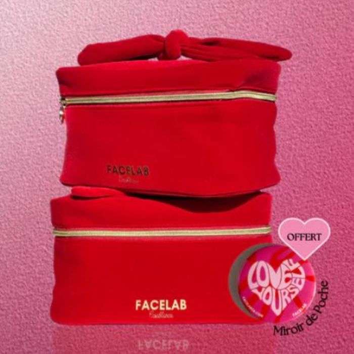FACELAB TROUSSE VANITY NOEUD AVEC MINI MIROIRE OFFERTE