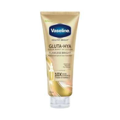 VASELINE GLUTA HYA SERUM BURST UV LOTION FLAWLESS BRIGHT 330ML