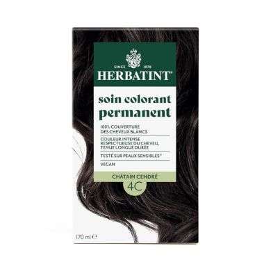 HERBATINT SOIN COLORANT PERMANENT 4C CHATAIN CENDRE 150 ML