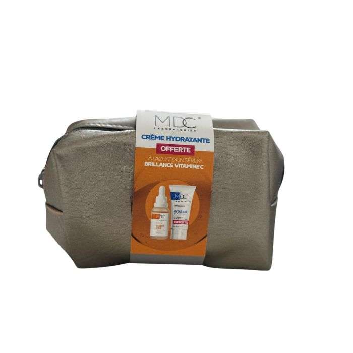 MDC BRILLANCE OFFRE SERUM VITAMINE C+ 30ML+ CREME HYDRATANTE 30ML + TROUSSE OFFERTES 