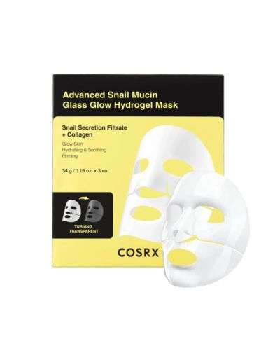 COSRX ADVANCED SNAIL MUCIN GLASS GLOW HYDROGEL MASK 1 UNITE
