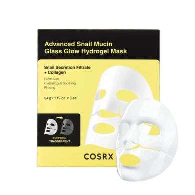 COSRX ADVANCED SNAIL MUCIN GLASS GLOW HYDROGEL MASK 1 UNITE