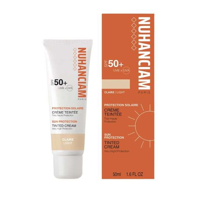 NUHANCIAM CREME SOLAIRE TEINTEE CLAIR SPF 50+ 50ML
