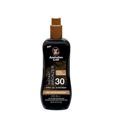 AUSTRALIAN GOLD INSTANT BRONZE SPRAY GEL SPF30 ECRAN SOLAIRE 100ML
