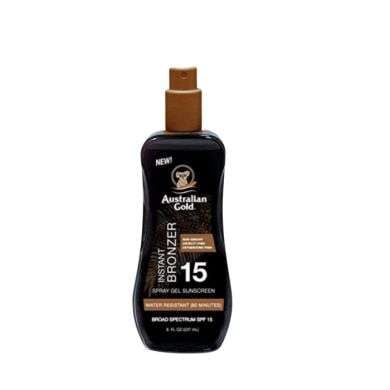 AUSTRALIAN GOLD INSTANT BRONZER SPRAY GEL SPF15 ECRAN SOLAIRE 100ML