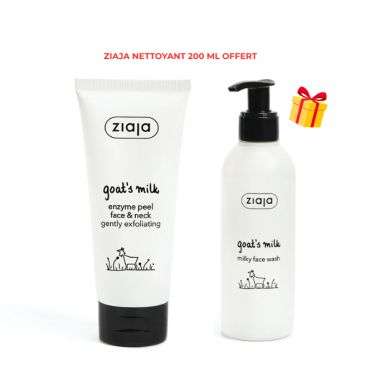 ZIAJA OFFRE GOATS MILK EXFOLIANT DOUX 75 ML + NETTOYANT 200ML OFFERT