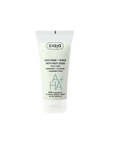 ZIAJA AHA+ MASQUE + GOMMAGE AUX ACIDES DE FRUITS 1% AHA 55ML
