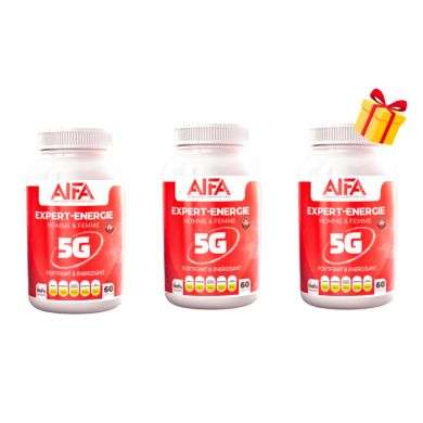 ALFA DERM PACK EXPERT ENERGIE 5G 180 GELULES 2 ACHETES 1 OFFERT
