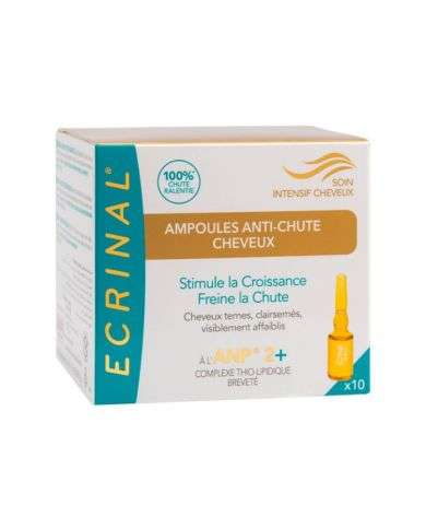 ECRINAL AMPOULES ANTI CHUTES CHEVEUX 10*5 ML