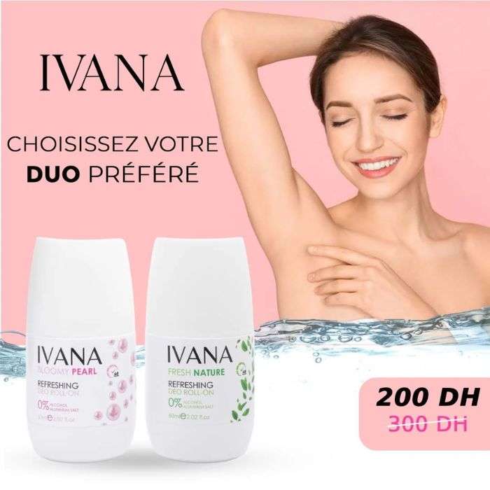 IVANA DUO DEO ROLL ON FRESH NATURE + BLOOMY PEARL 