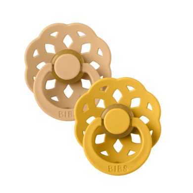 BIBS BOHEME PACIFIER SUCETTE RONDE PACK DE 2 MIEL ET SABLE 0MOIS+