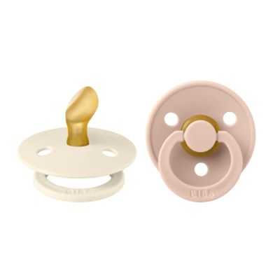 BIBS COLOUR PACIFIER SUCETTE ANATOMICAL PACK DE 2 IVOIRE ET BLUSH