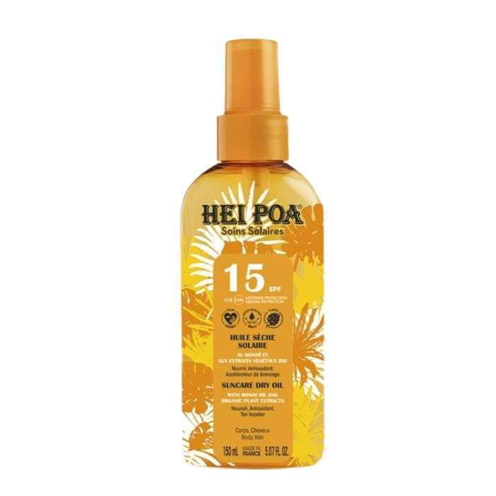 HEI POA HUILE SECHE SOLAIRE AU MONOI SPF15