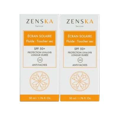 ZENSKA DUO ECRAN SOLAIRE FLUIDE TOUCHER SEC SPF 50+ 50ML